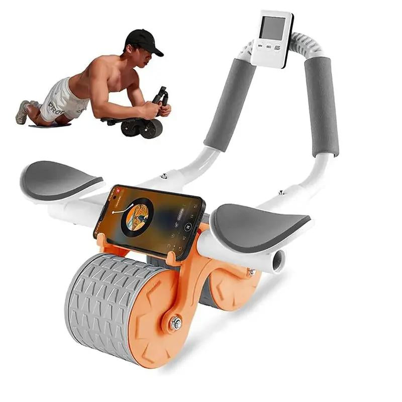 Elbow Support Automatic Rebound Abdominal Wheel Ab Roller for Abdominal Exercise Machine Abs Workout Equipment Dolly Core Strengthening Trainer Fitness Belly Training