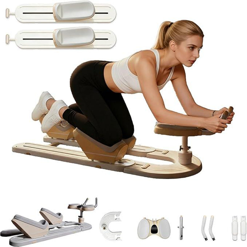 Flexihome Crawling Machine - Low-Impact Home Gym Equipment for Waist Toning, Leg Stretching & Core Activation - Ergonomic Back Protector for Pain-Free Workouts