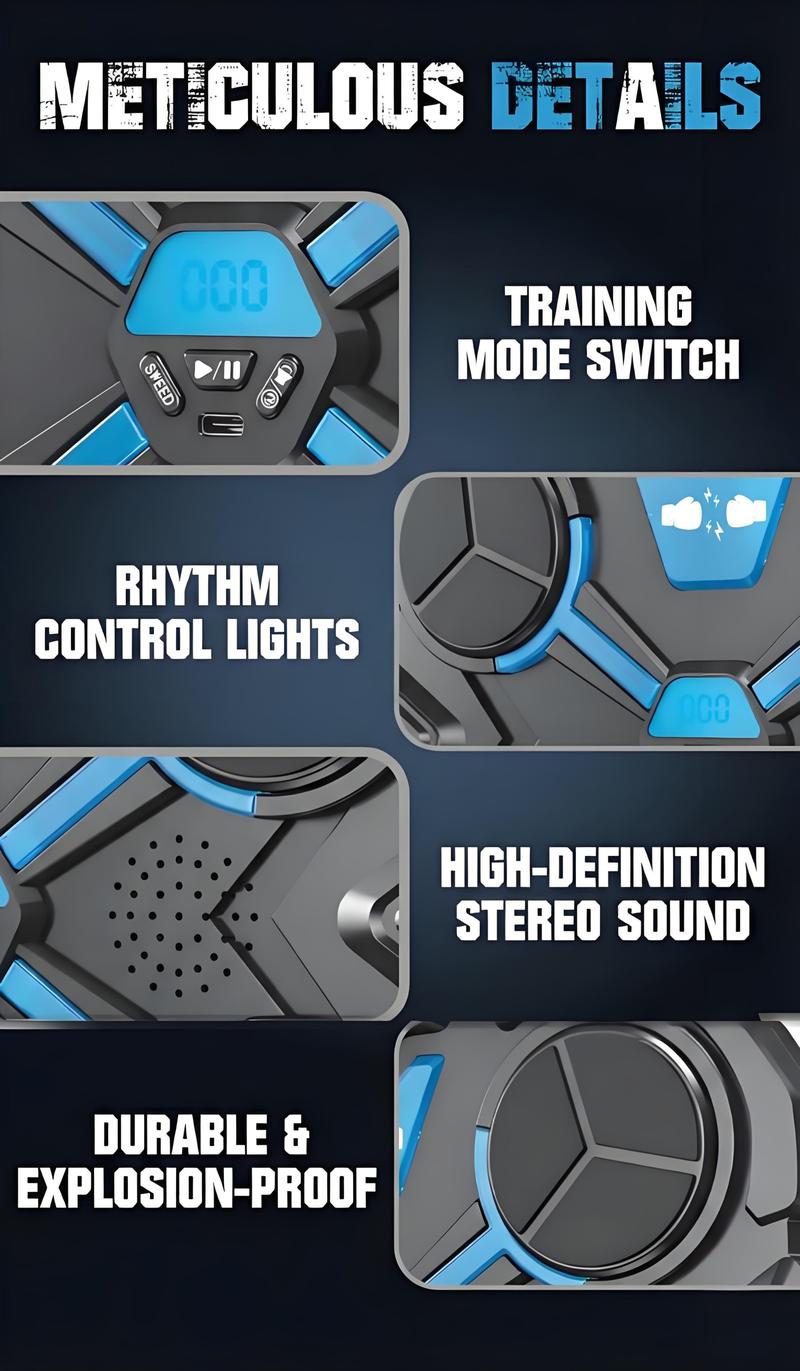 Music Boxing Target with Gloves & Adjustable Speeds
