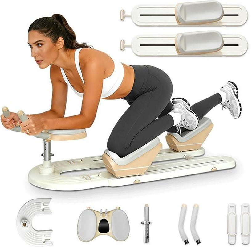 Flexihome Crawling Machine - Low-Impact Home Gym Equipment for Waist Toning, Leg Stretching & Core Activation - Ergonomic Back Protector for Pain-Free Workouts