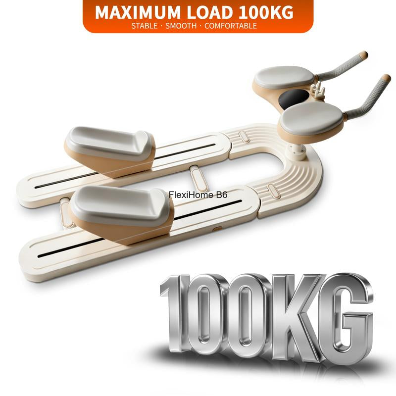 Flexihome Crawling Machine - Low-Impact Home Gym Equipment for Waist Toning, Leg Stretching & Core Activation - Ergonomic Back Protector for Pain-Free Workouts