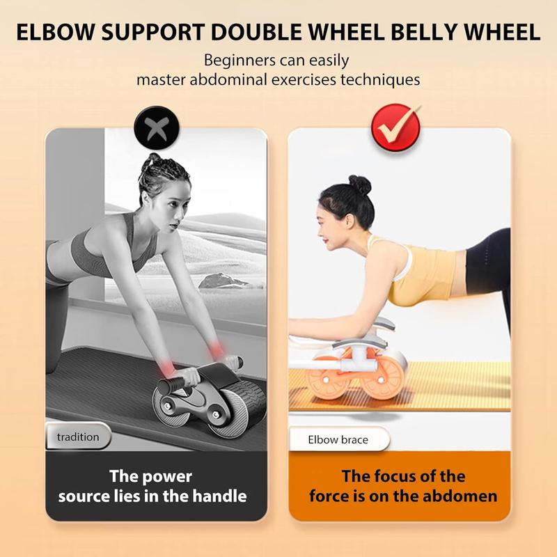 Ab Roller with Elbow Support Core Strengthening Abdominal Exercise Equipment for Home Gym & Belly Training