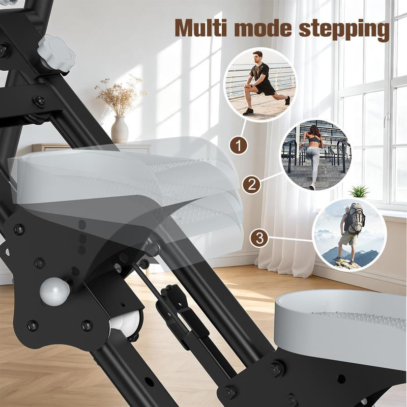 RELIFE SPORTS New Version Folding Stair Stepper 300LBS Capacity Adjustable Handlebar & Pedals Full-Body Vertical Climber Compact Home Gym Exercise Machine for Men & Women Gift for Fitness Enthusiasts
