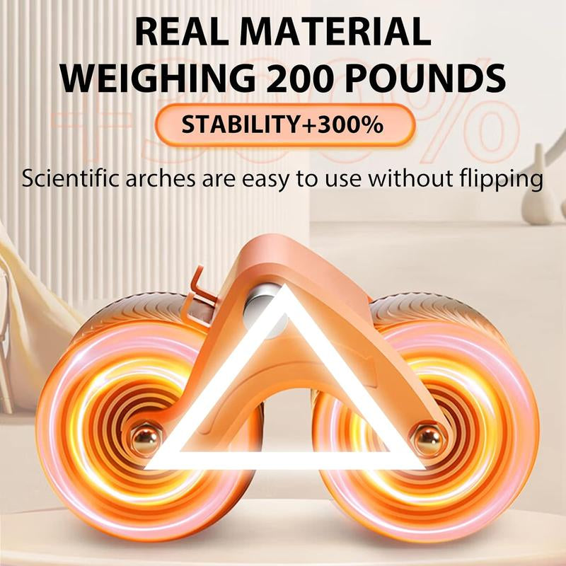 Elbow Support Automatic Rebound Abdominal Wheel Ab Roller for Abdominal Exercise Machine Abs Workout Equipment Dolly Core Strengthening Trainer Fitness Belly Training