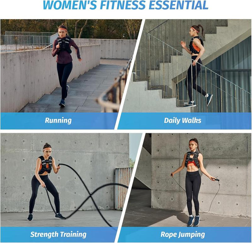 【Jumpstartsale】Zelus Weighted Vests,6/8/12/16/20/25/30Lbs Weight Vest with Detachable Phone Pouch&Reflective Stripes&Adjustable Straps| Exercise Equipment & Workout Enhancer for Motivational Walking, Strength Training, Running, Rucking