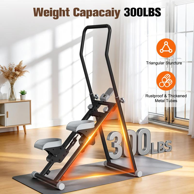 RELIFE SPORTS New Version Folding Stair Stepper 300LBS Capacity Adjustable Handlebar & Pedals Full-Body Vertical Climber Compact Home Gym Exercise Machine for Men & Women Gift for Fitness Enthusiasts