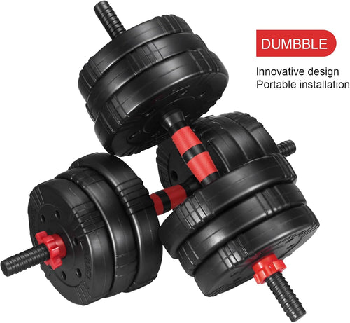 Adjustable Dumbbell Set, 22/44/66/88Lbs Free Weights, 4-In-1 Barbell & Kettlebell Set, Non-Slip Handles, Fitness for Men & Women